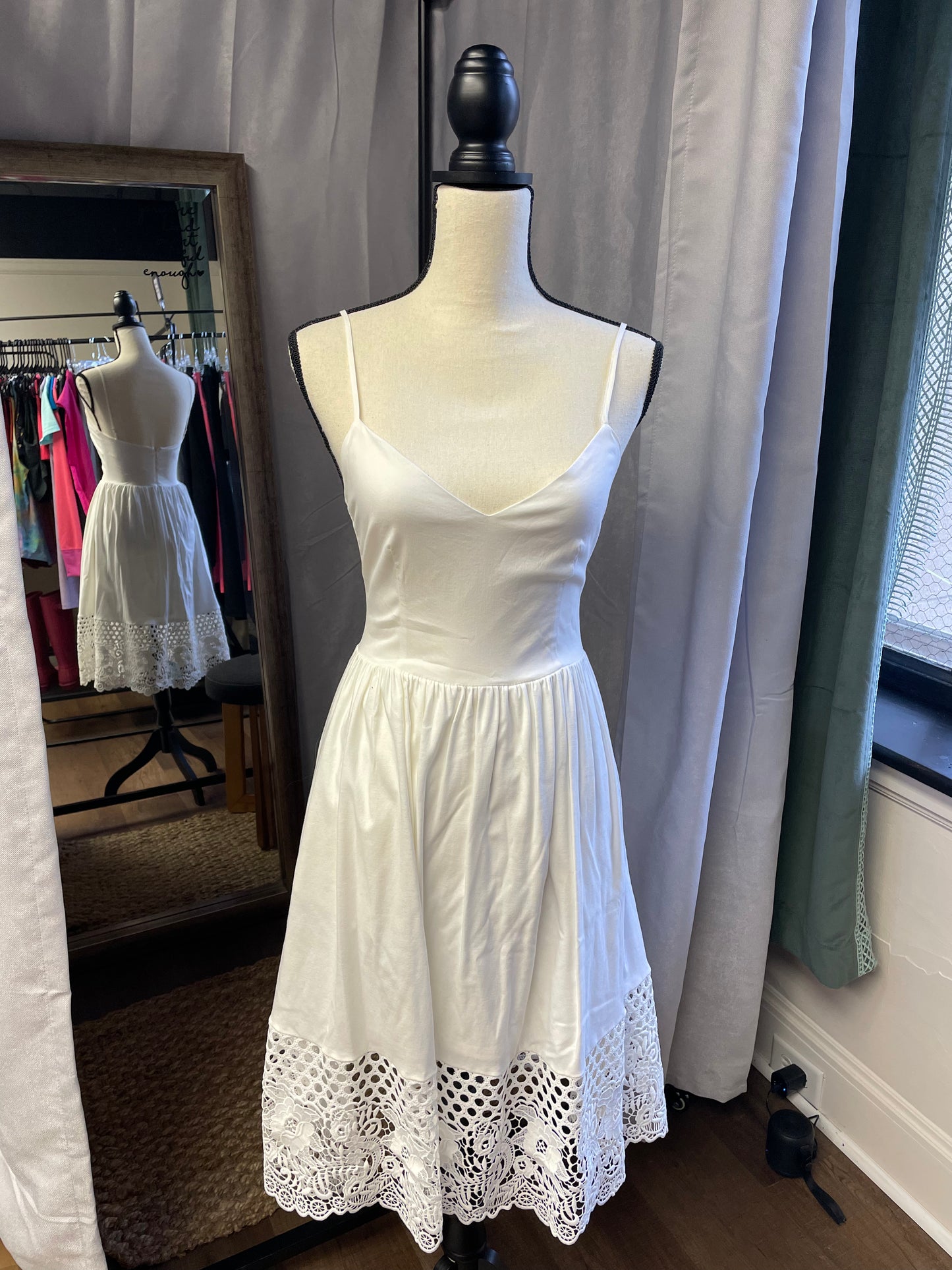 French Connection White Summer Dress (2)